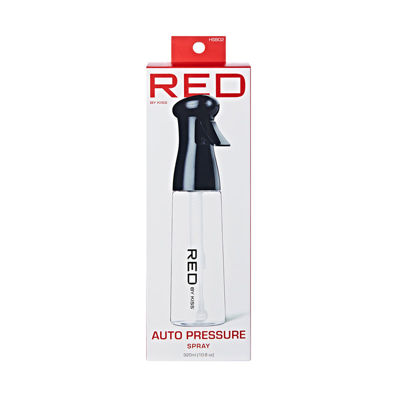 RED BEAUTY by KISS auto pressure hair spray bottle clear 320ml black trigger for salon styling