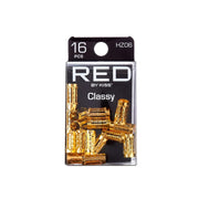 RED BEAUTY by KISS gold braid hair charms 16 pieces in clear plastic packaging