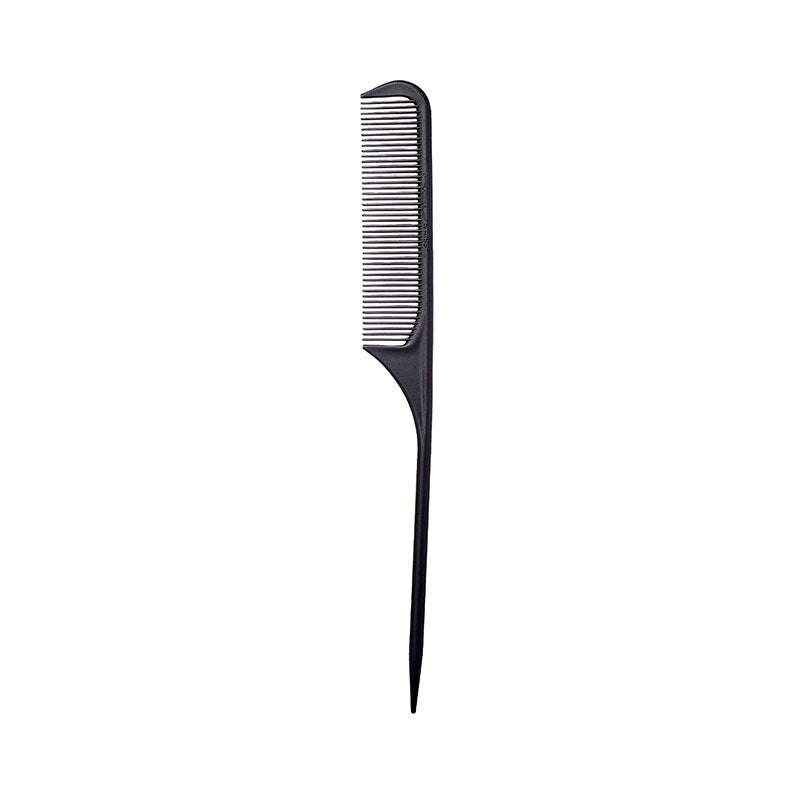 RED BEAUTY by KISS carbon fiber rat tail comb black fine tooth styling comb with long tapered tail
