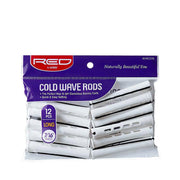 RED by KISS packaged set of 12 white long cold wave rods 7/16 inch long for creating bouncy curls