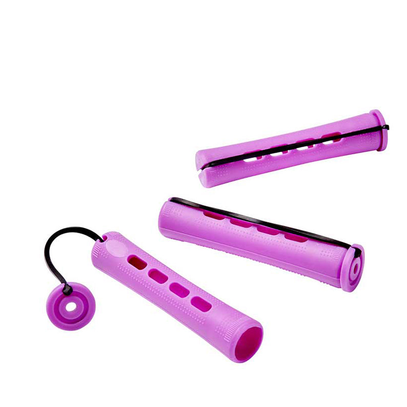 RED BEAUTY by KISS pink foam curlers with elastic anchors cold wave rods for long hair heatless waves
