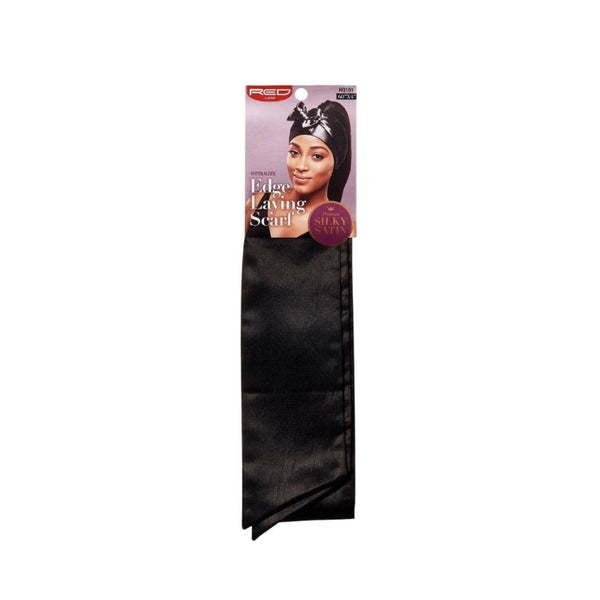 RED BEAUTY by KISS black silky satin edge laying scarf for wigs in original packaging