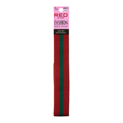 RED BEAUTY by KISS striped red and green fashion edge band for wigs with Velcro fastening