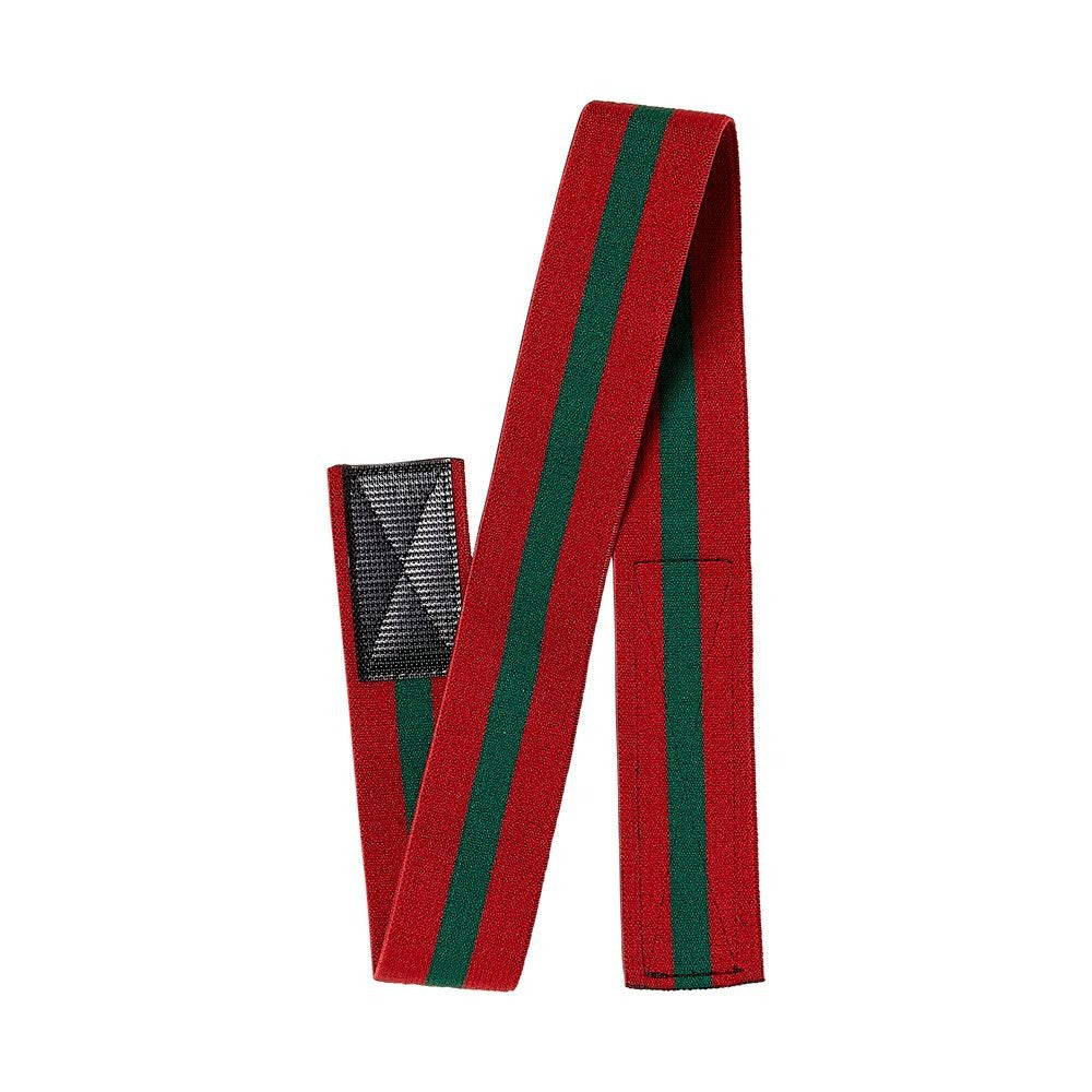 RED BEAUTY by KISS red elastic band with green stripe and Velcro closure fashion edge band for wigs