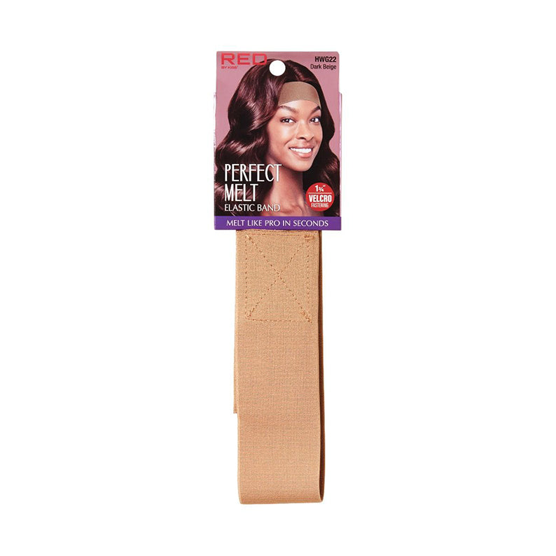 RED BEAUTY by KISS premium elastic wig band Perfect Melt in dark beige packaging for secure fit