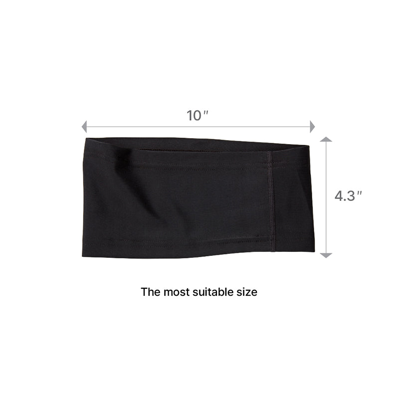 RED BEAUTY by KISS ultra stretchy dreadlock band black fabric 10 inch wide 4 inch tall head wrap