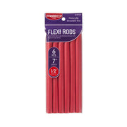 Red Beauty by Kiss red flexi rods 1 2 inch 6 pieces 7 inch length hair styling tools