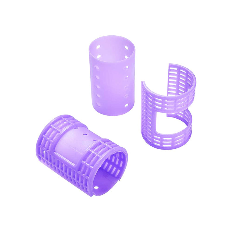 RED BEAUTY by KISS jumbo magnetic hair rollers in purple for styling and volume