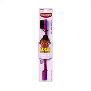 RED BEAUTY by KISS kids edge brush for hair styling with boar bristles and 2-in-1 design