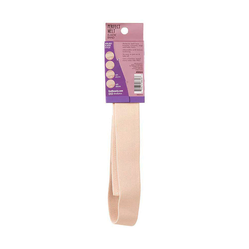 RED BEAUTY by KISS premium elastic wig band in beige for secure and comfortable wig fit