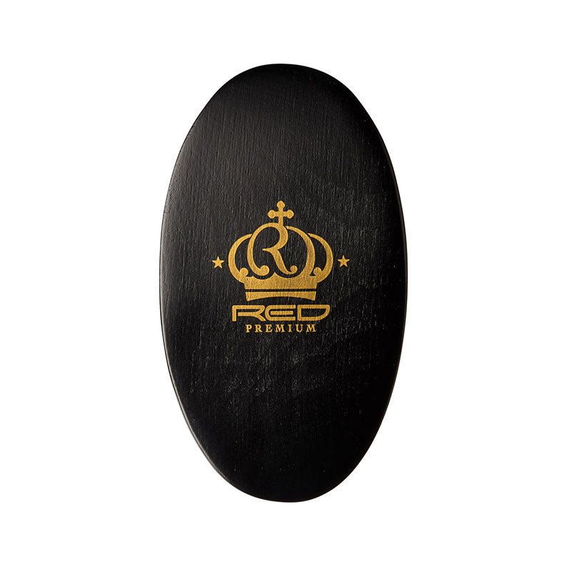RED BEAUTY by KISS 360 power wave boar brush oval black wooden paddle with gold crown logo for wave styling