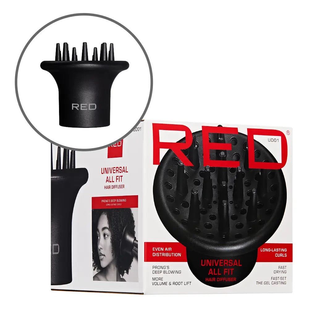 RED BEAUTY by KISS universal hair diffuser for curly hair for even heat distribution and volume boost