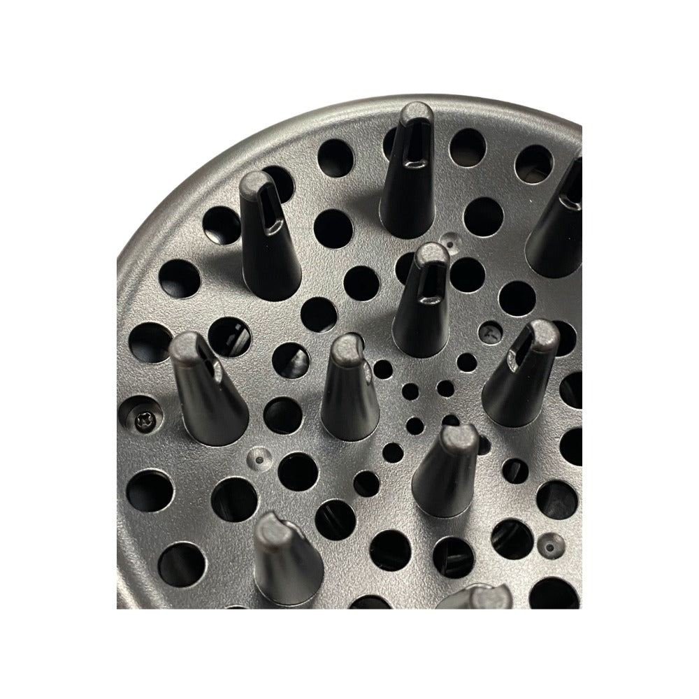 Close-up of RED BEAUTY by KISS universal hair diffuser for curly hair with multiple air vents