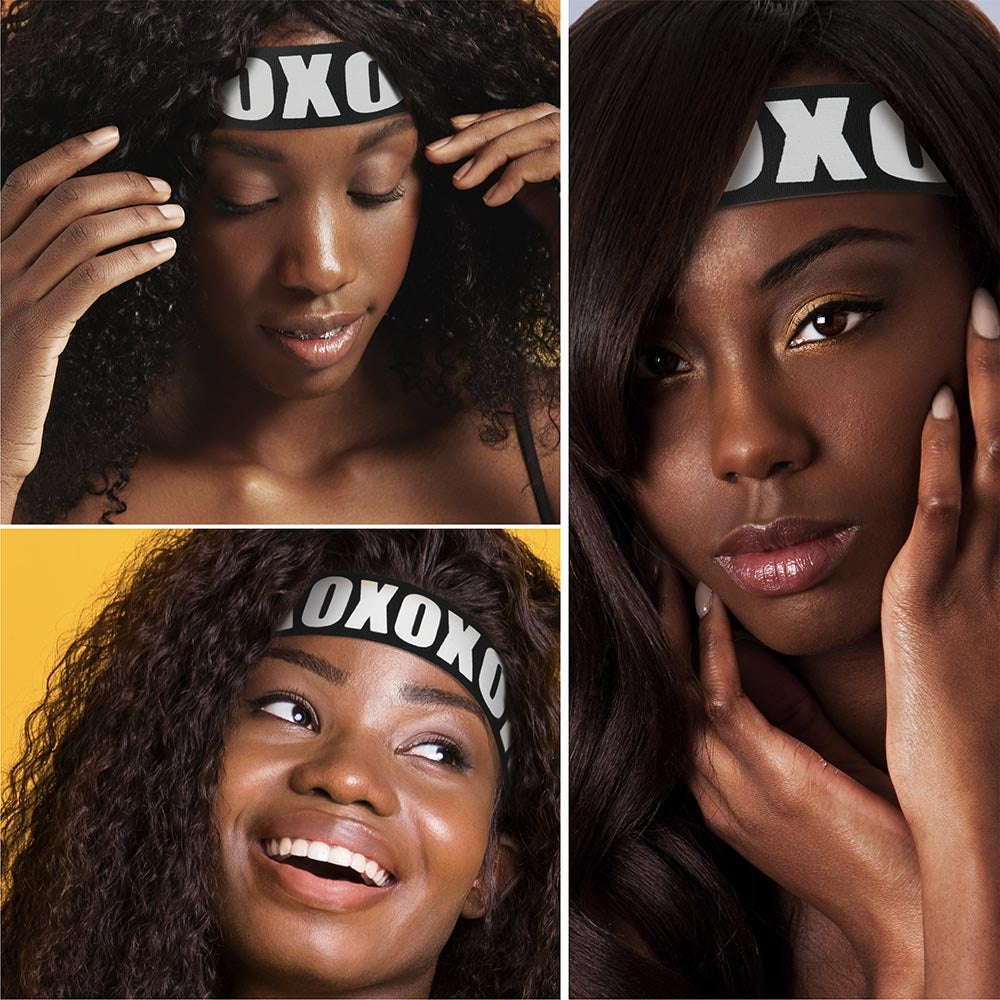 Wide fashion edge band by Red Beauty by KISS modeled on diverse hairstyles and skin tones