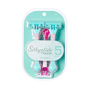 RED Beauty by KISS women's silky glide razors pack of 5 pastel teal and pink disposable razors