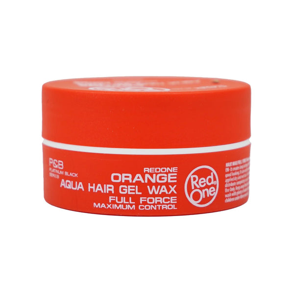RedOne Aqua Hair Gel Wax Orange styling jar by REDONE for strong hold and maximum control