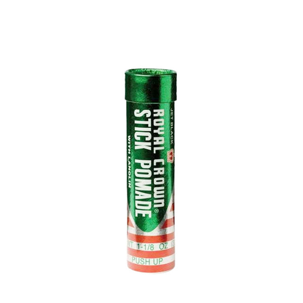 ROYAL CROWN lanolin stick pomade green metallic push up tube for slick hair styling and lasting shine