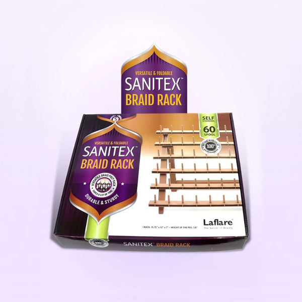 LAFLARE SANITEX braid rack 60 spool holder wooden foldable organizer for thread and braid spools