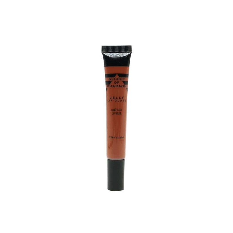EBIN clear jelly lip gloss in a sleek brown tube with black cap for shiny, long-lasting lip color