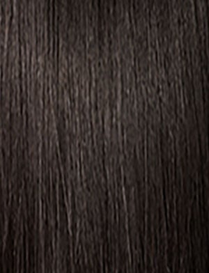 SENSATIONNEL WIG straight dark brown hair texture swatch showing smooth natural shine and silky strands