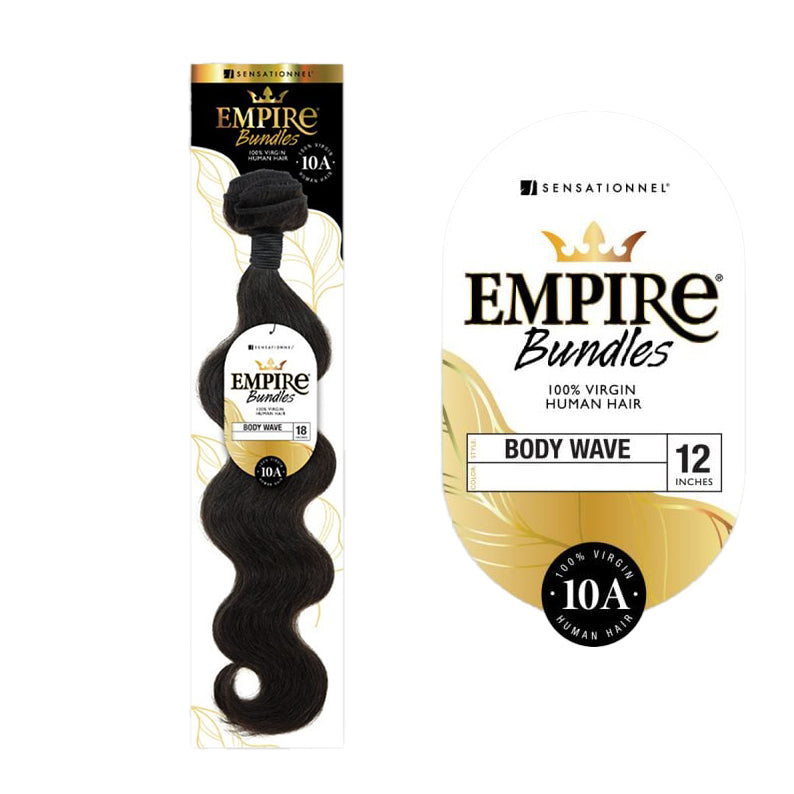 Sensationnel Empire Bundles Body Wave 12 Inch 100% virgin human hair bundles in dark brown