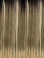 SENSATIONNEL butta lace pre-styled wig straight ombre brown to blonde with dark roots and silky texture