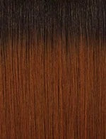 SENSATIONNEL Butta Lace Unit 5 wig straight ombre brown with dark roots close up silky texture