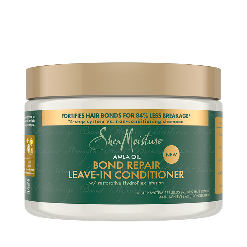 SheaMoisture amla oil bond repair conditioner leave in jar for strengthening hair and reducing breakage
