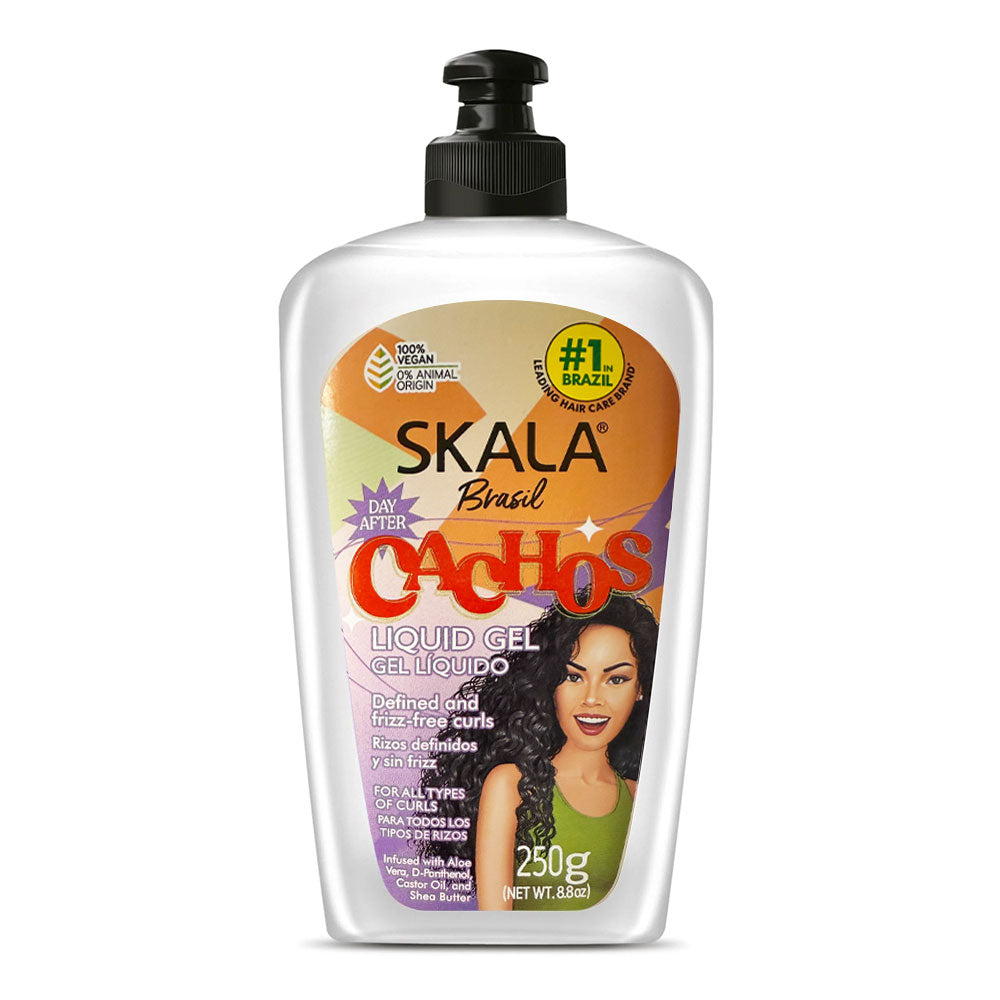 SKALA Brasil Cachos liquid gel styling bottle 250g with curl definition leave-in conditioner for curly hair