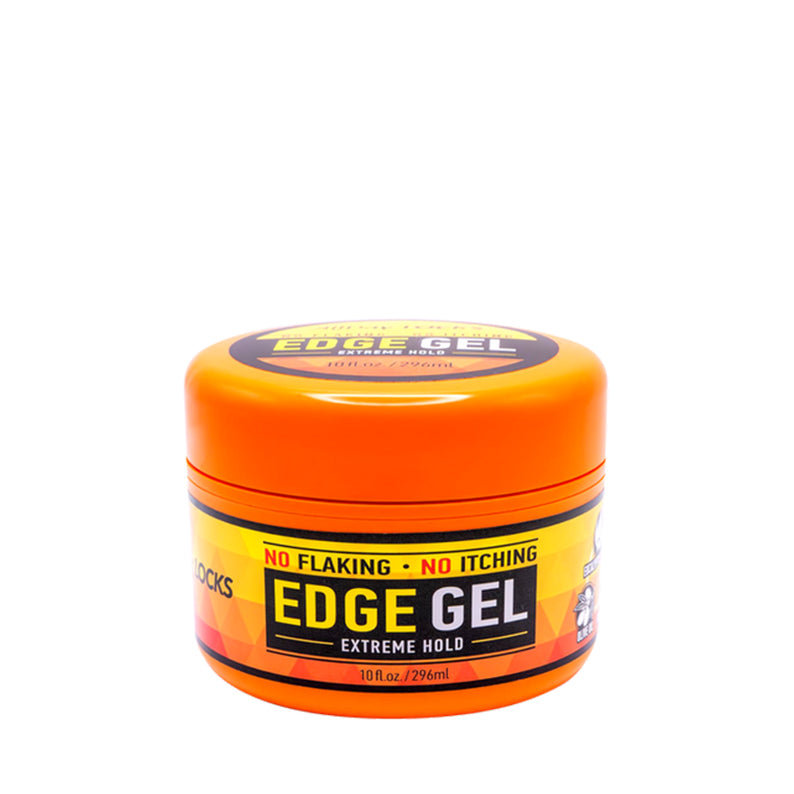 ALLDAY LOCKS edge control gel for black hair in orange 10 fl oz jar extreme hold no flaking or itching