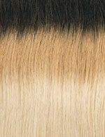 SENSATIONNEL ombre wig dark roots to blonde ends close up texture instant ponytail wrap hairpiece for seamless styling