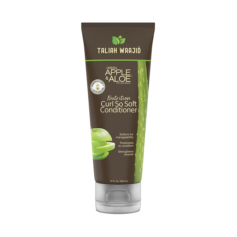Taliah Waajid curl conditioner Green Apple Aloe Nutrition Curl So Soft Conditioner tube for curly hair