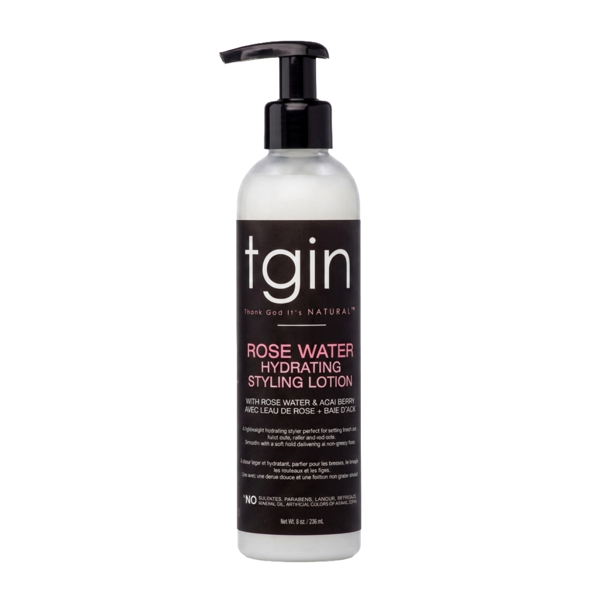 tgin Rose Water Lotion coiffante 8oz