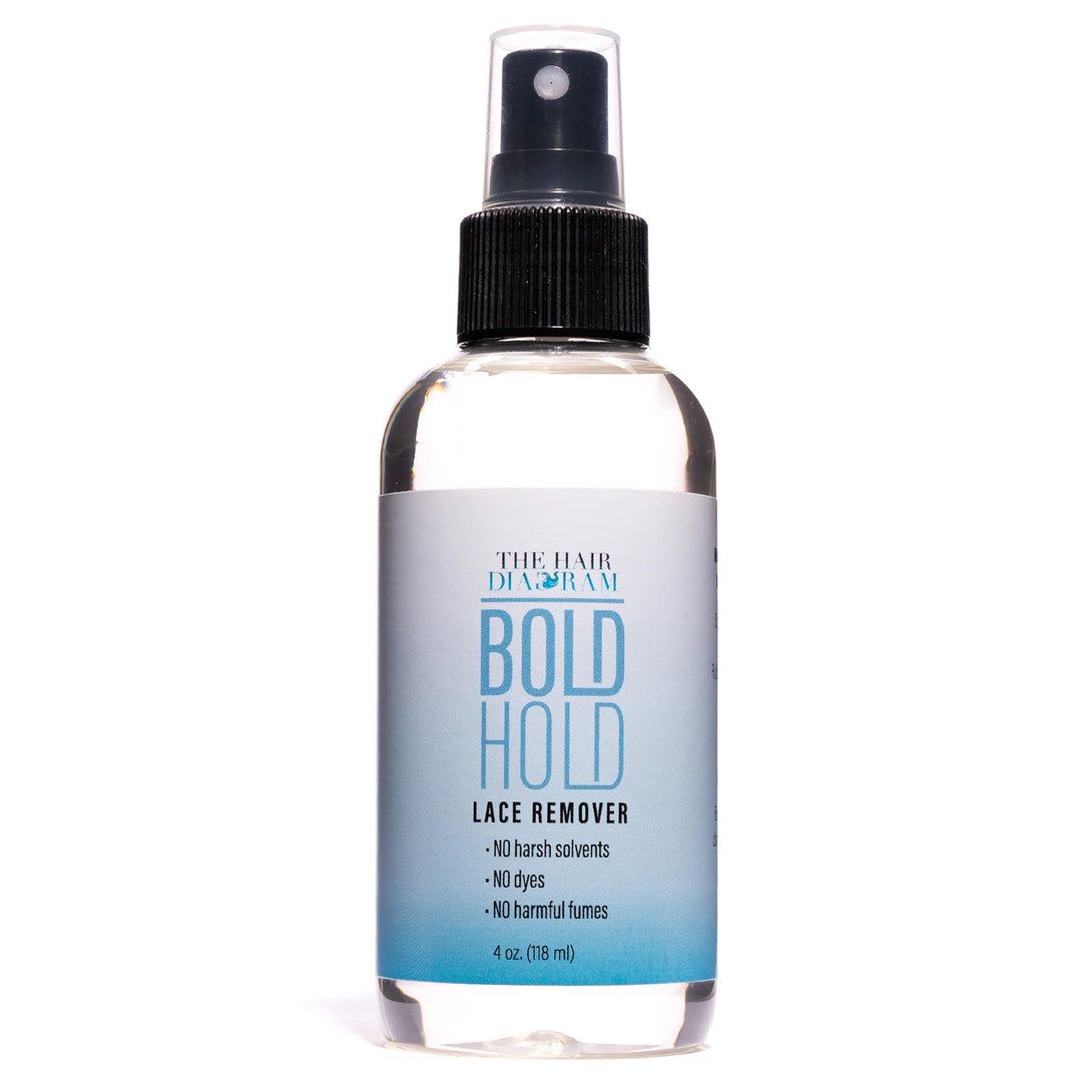 THE HAIR DIAGRAM Bold Hold lace wig adhesive remover spray bottle 4 oz clear no harsh solvents safe removal