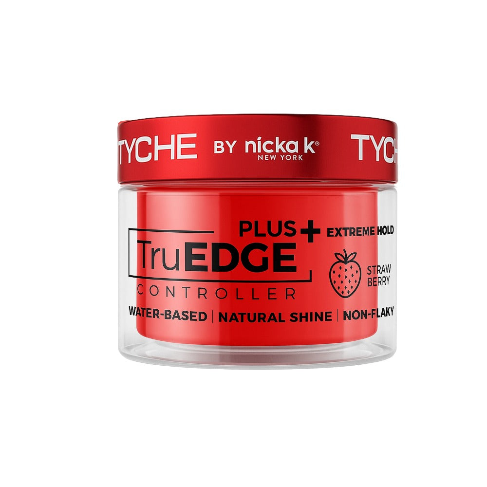 NICKA K TruEDGE strawberry water based extreme hold edge control gel jar for sleek natural shine