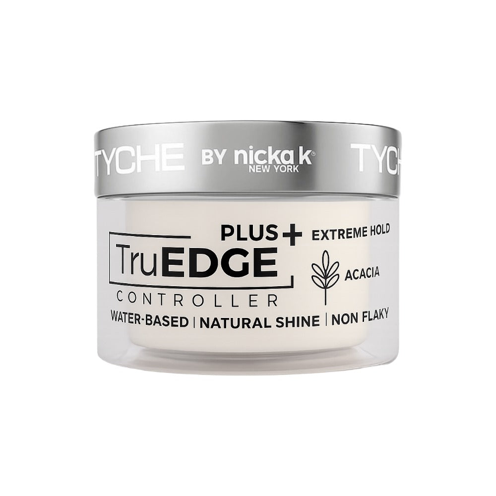 NICKA K TruEDGE Plus edge controller jar water based natural shine non flaky extreme hold edge control gel