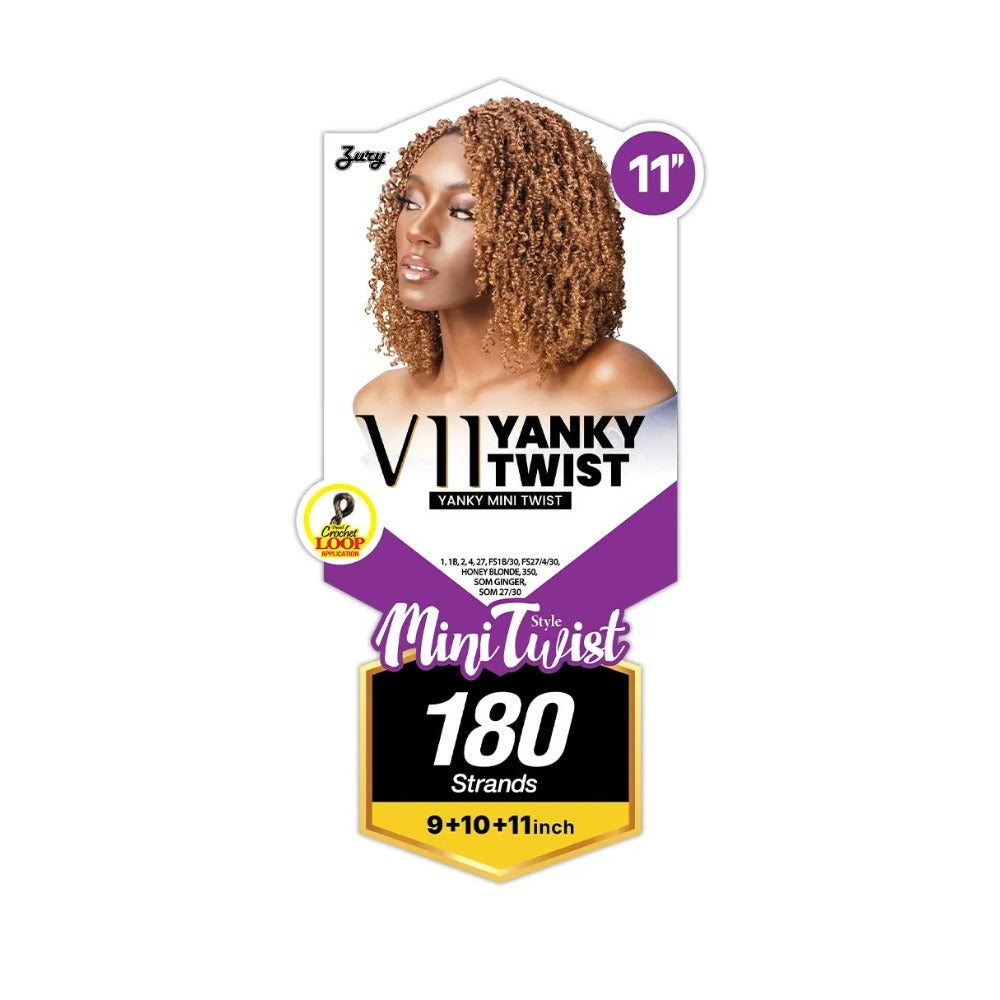 ROYAL IMEX yanky twist crochet hair 11 inch mini twist braid with 180 strands in honey blonde
