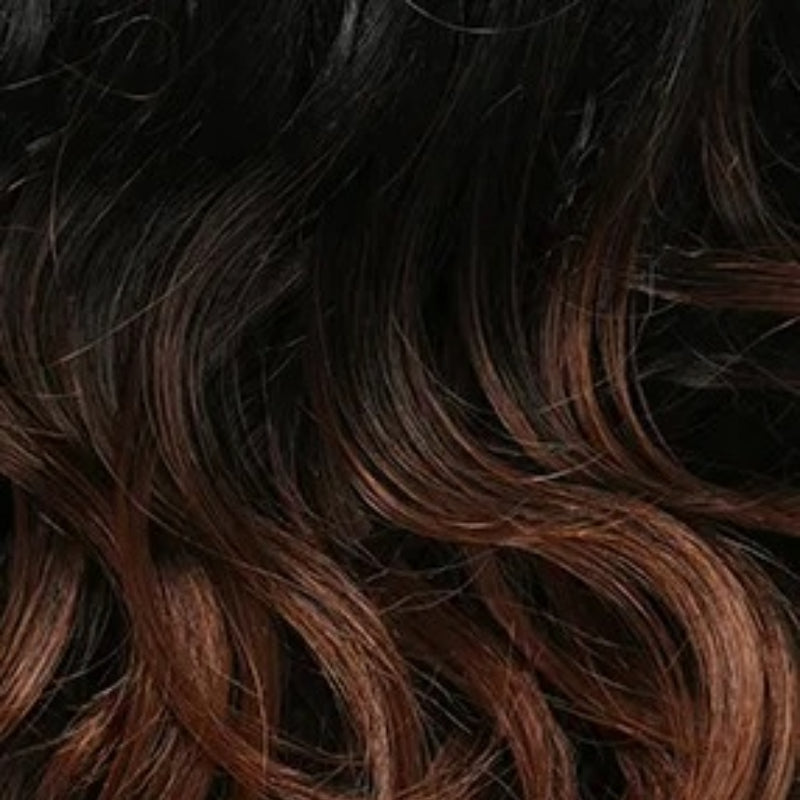 Natural Dream Multi Yaky hair extensions by ROYAL IMEX wavy black to auburn ombre texture with natural shine