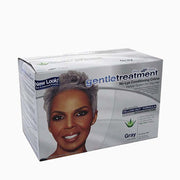 Gentle Treatment box showing smiling model and no-lye relaxer for gray hair conditioning creme system