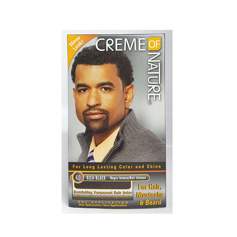 CREME OF NATURE MENS HAIR COLOR FOR HAIR, MUSTACHE & BEARD KIT