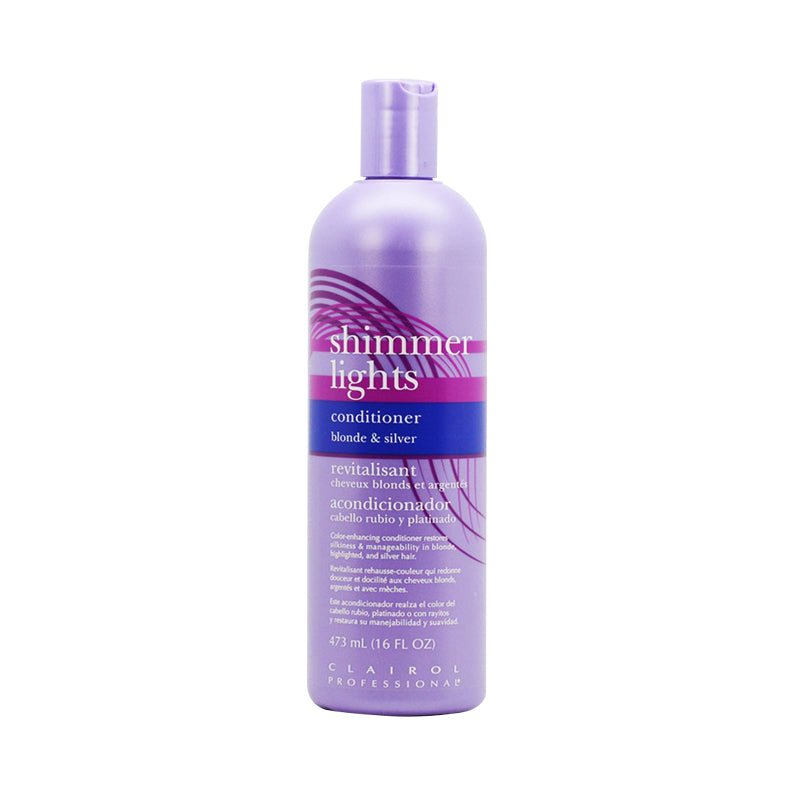 shimmer light conditioner 16 fl oz purple bottle Shimmer Lights blonde and silver hair care