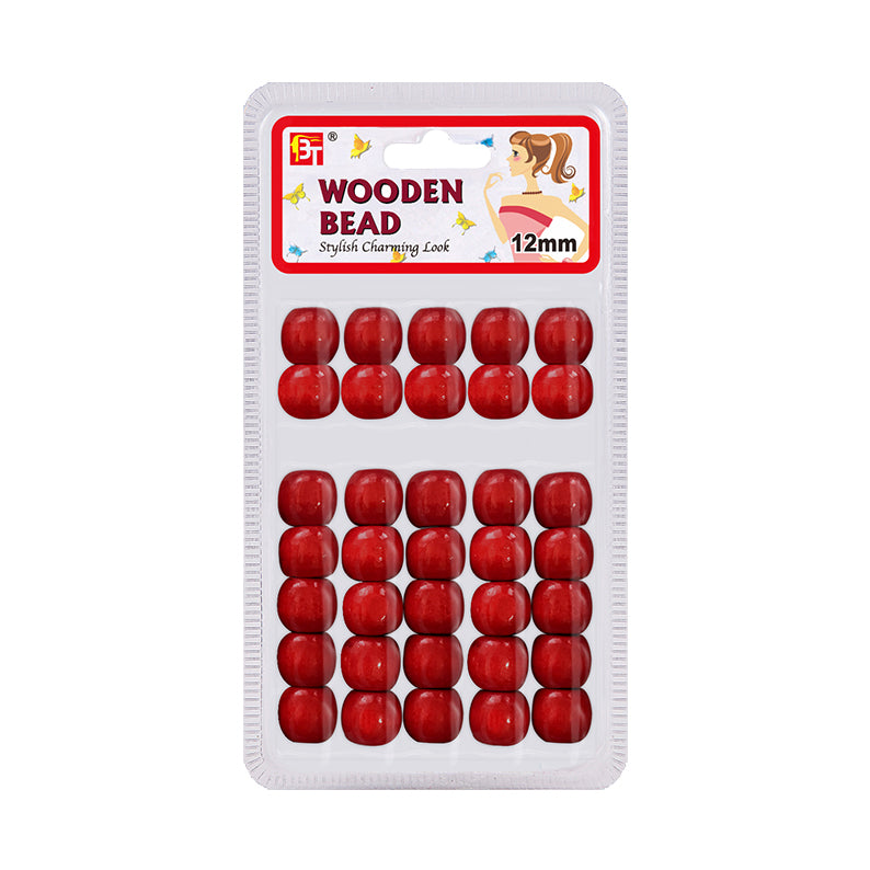 Wooden Beads [Red] #07546