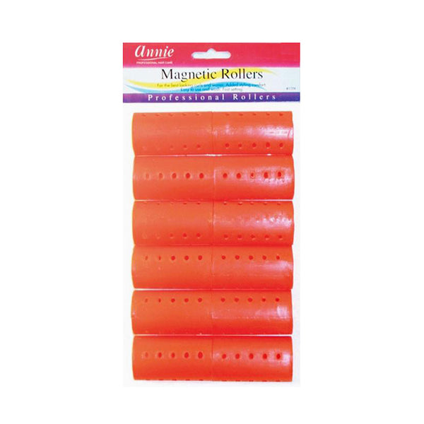 Rouleaux magnétiques #01356, diamètre 1 1/2", 12 pièces [ROUGE]