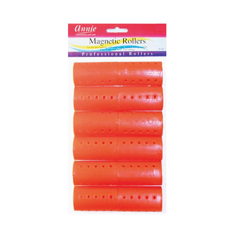 Rouleaux magnétiques #01356, diamètre 1 1/2", 12 pièces [ROUGE]