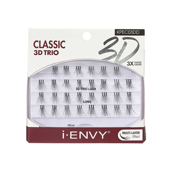 Kiss Ienvy 3D Trio Lash Classic Long. IVY BEAUTY by KISS pack of multi layer 3D cluster lashes
