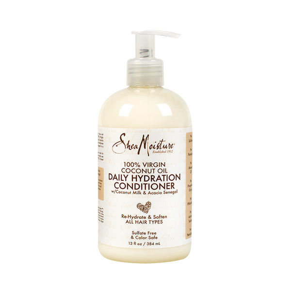 Shea Moisture Virgin Coconut Oil Daily Hydration coconut oil hair conditioner pump bottle for moisturizing hair