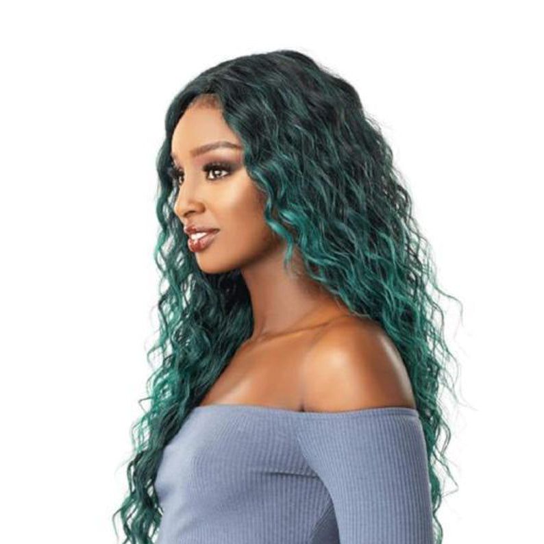 SENSATIONNEL 100% Premium Fiber Lace Front Wig Edge Center Part ANYA