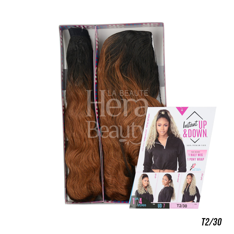 SENSATIONNEL Instant Up & Down Pony Wrap Half Wig UD 007