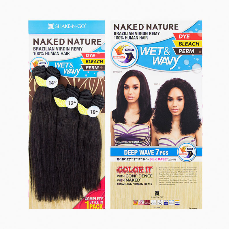 [Shake N Go] Naked Natural Wet & Wavy Deep Wave 7Pcs - Weaves