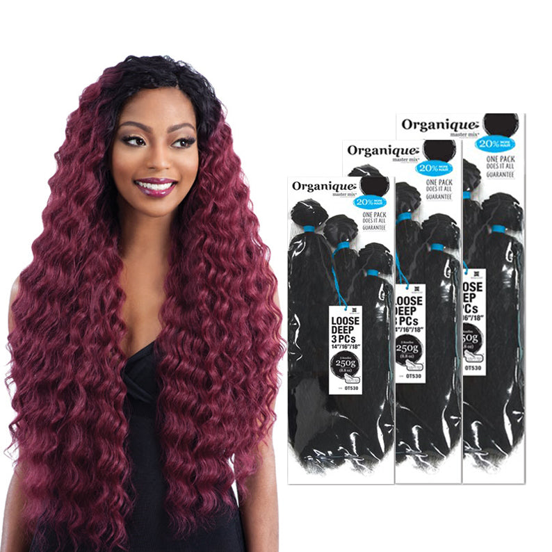 SHAKE N GO ORGANIQUE Mastermix Bundle Hair Loose Deep 3pcs